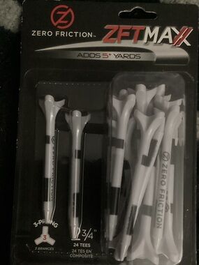 ZFTMAX White 24-Pack Golf Tees